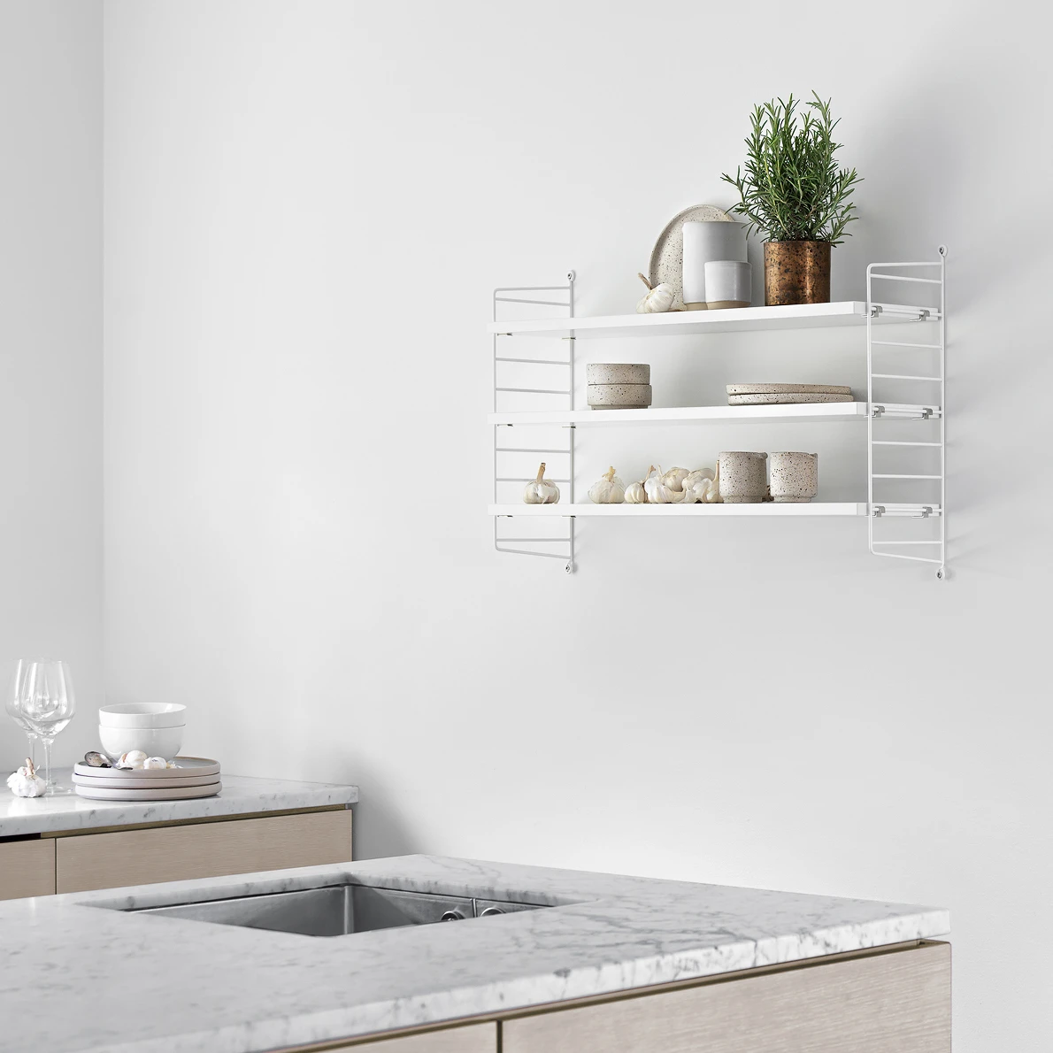 String Pocket Boekenplank Wit 2 String Pocket Boekenplank Wit - Afbeelding 2