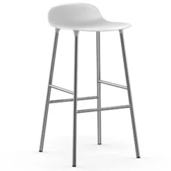 Normann Copenhagen Form Barkruk Verchroomde Poten 75 Cm