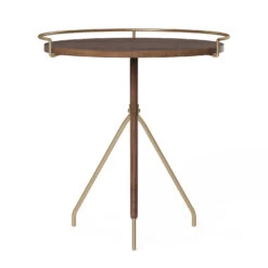 Menu Umanoff Bijzettafel Walnoot-gepolijst Messing