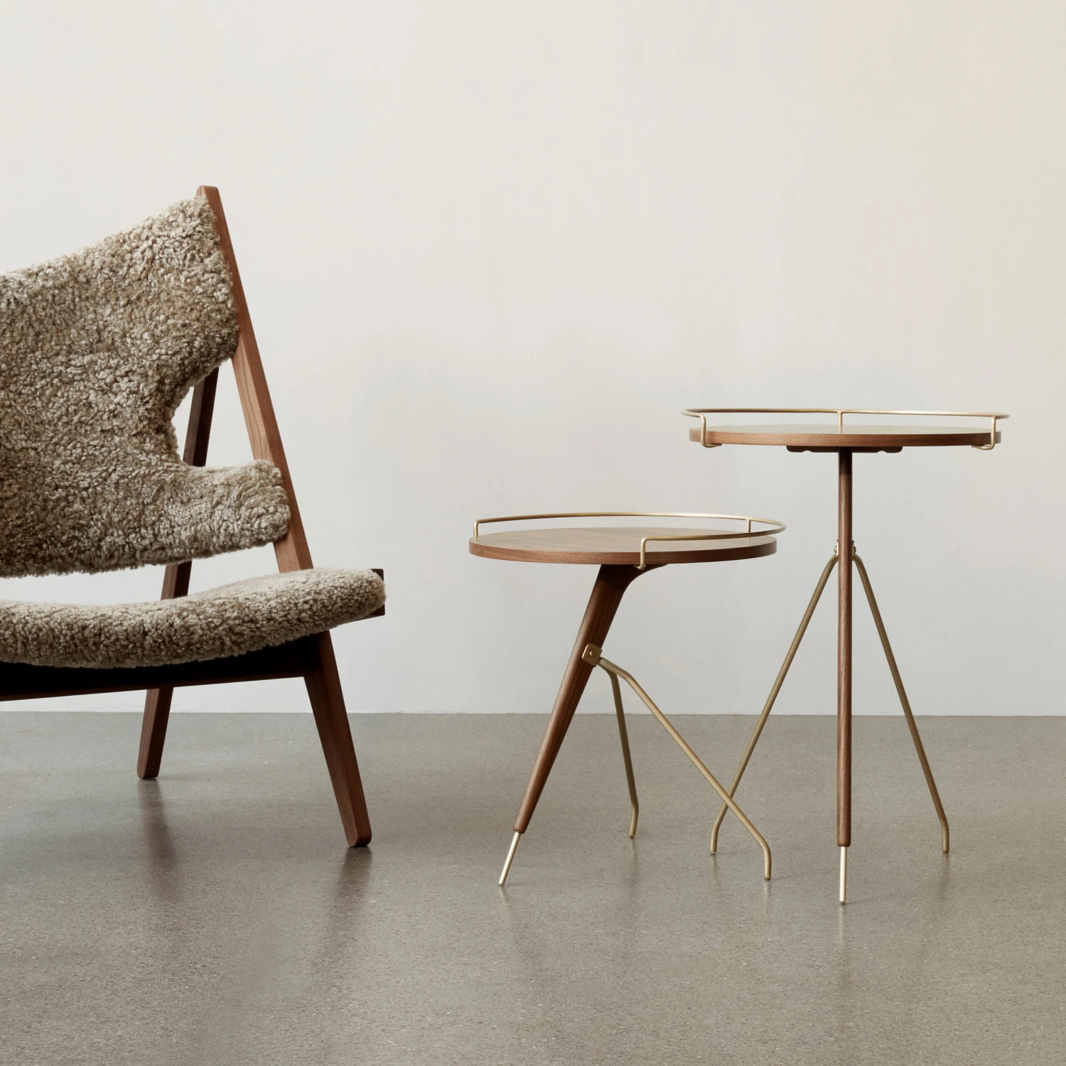 Menu Umanoff Bijzettafel Walnoot-gepolijst Messing 5 Menu Umanoff Bijzettafel Walnoot-gepolijst Messing - Afbeelding 5