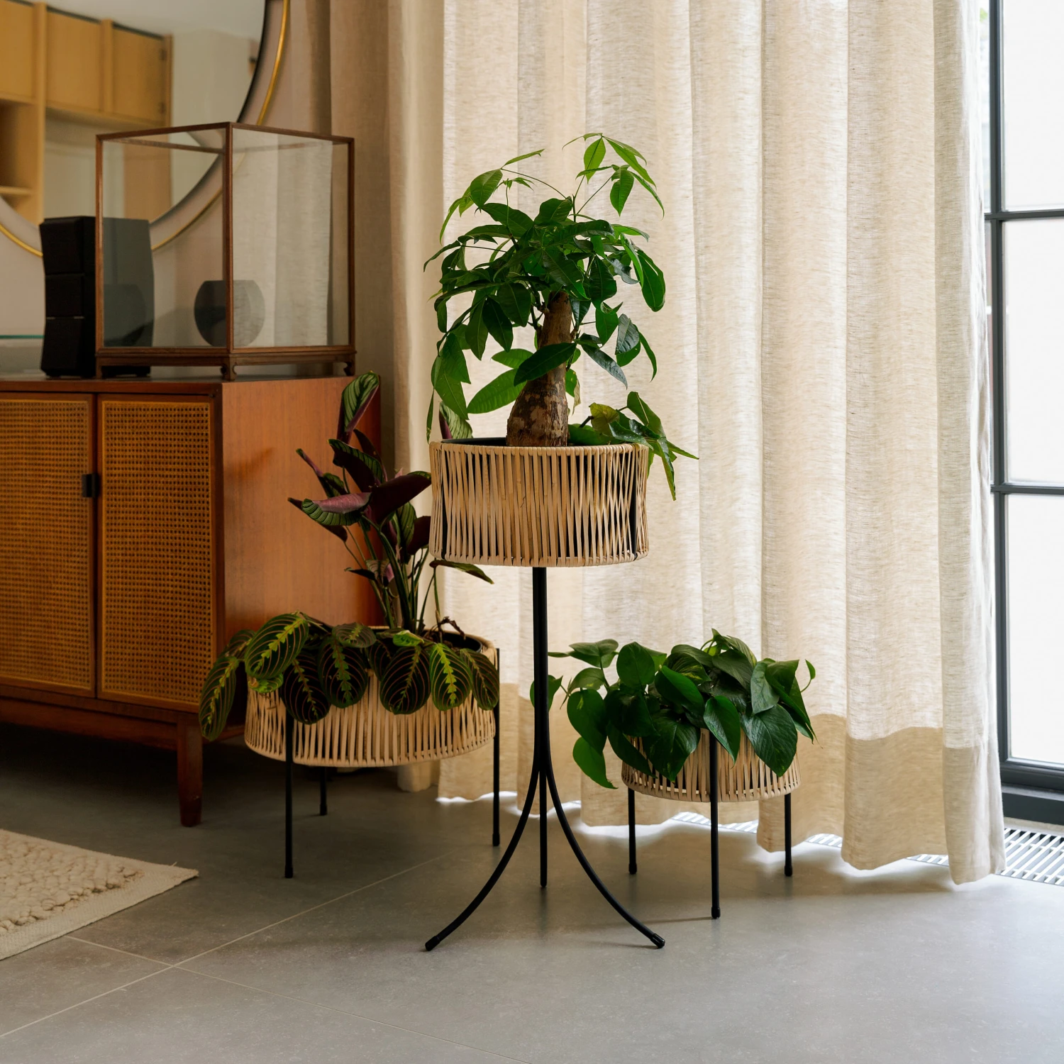 Menu Umanoff Planter Bloembak Rotan-staal 4 Menu Umanoff Planter Bloembak Rotan-staal - Afbeelding 4