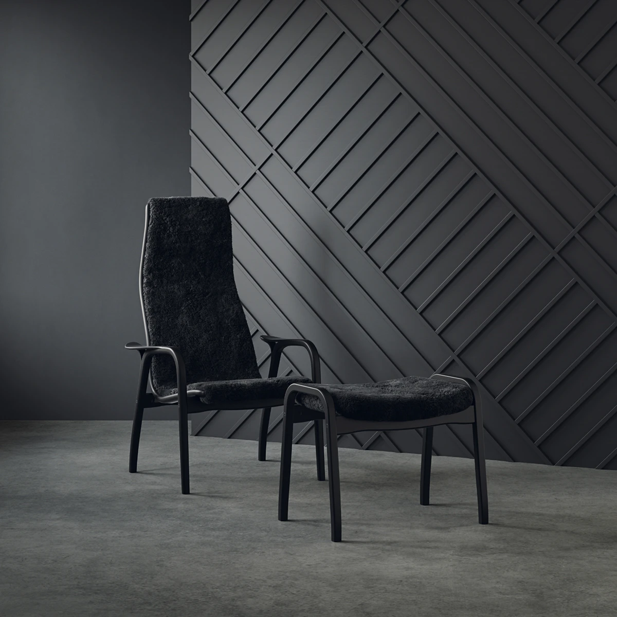 Swedese Lamino Fauteuil En Voetenbankje Black Edition 9 Swedese Lamino Fauteuil En Voetenbankje Black Edition - Afbeelding 9