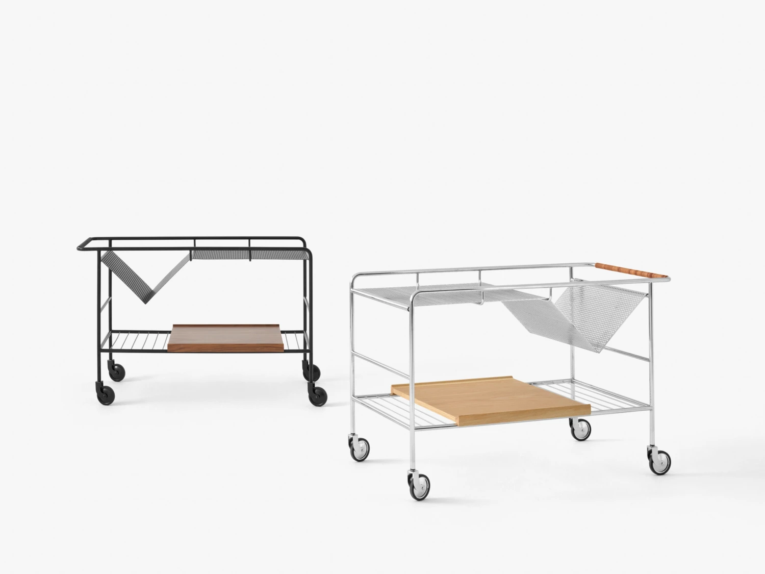 &Tradition Alima Opbergtrolley Gelakt Walnoot 2 &Tradition Alima Opbergtrolley Gelakt Walnoot - Afbeelding 2