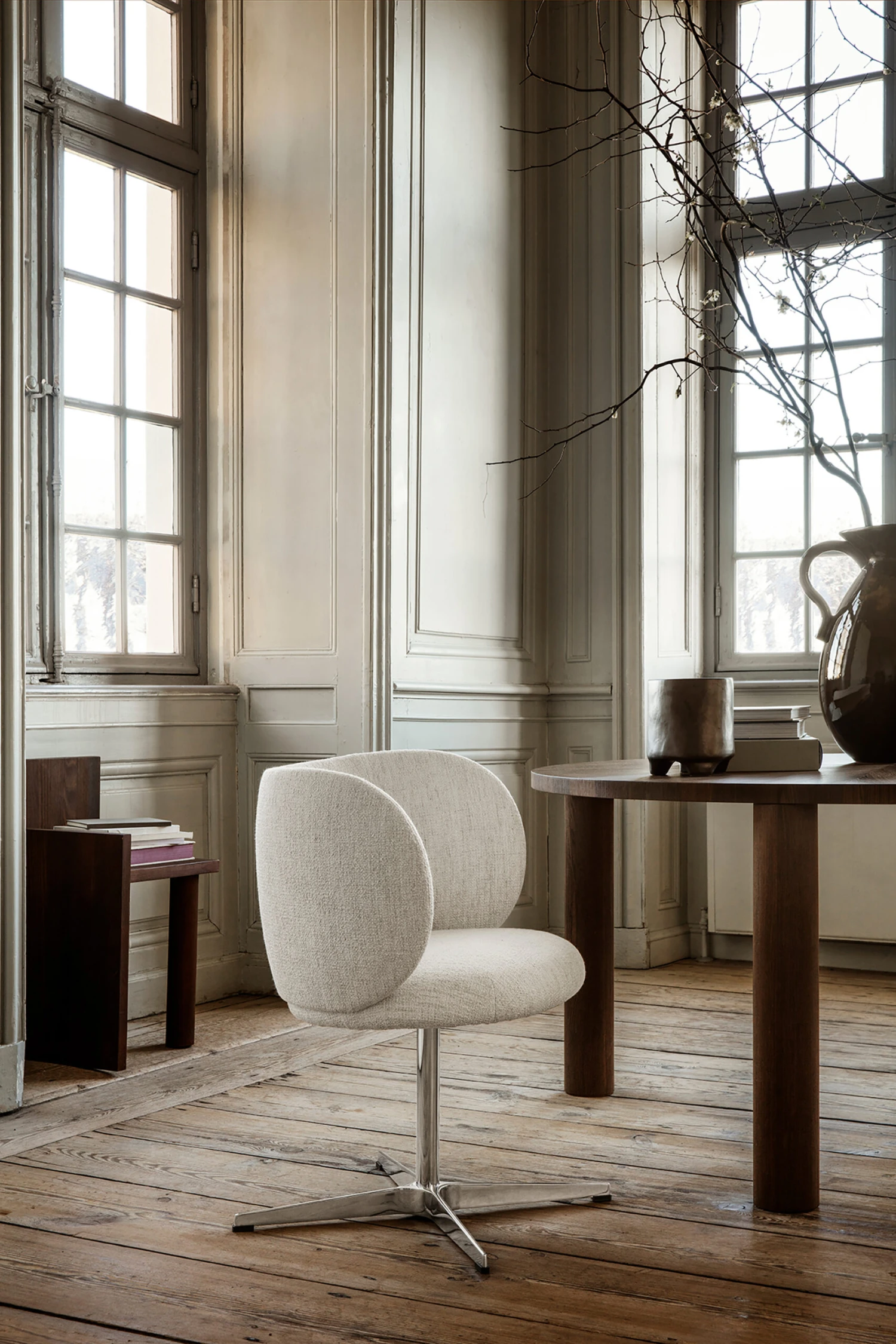 Ferm LIVING Rico Dining Chair Swivel Bouclé 5 Ferm LIVING Rico Dining Chair Swivel Bouclé - Afbeelding 5