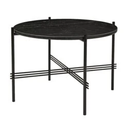 Gubi TS Salontafel Zwarte Poten Ø 55 Cm